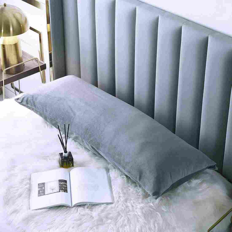 Latitude Run® 88Velvet Body Pillow Cover/Case With Side Zipper